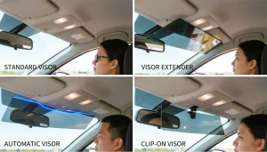 types of car sun visor
