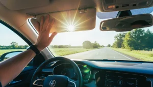 car sun visor glare