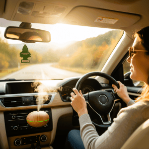 Woman driving with diffuser