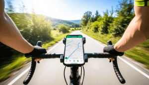 cycle handlebar phone mount holding phone securely