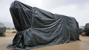 tarp water runoff, prevent pooling, waterproof cover tips