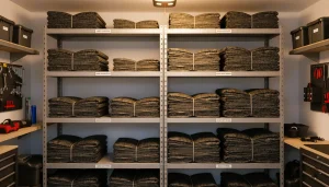 tarp storage, indoor tarp storage, protect tarp