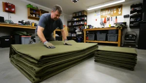 fold tarp, how to store tarp, tarp organization