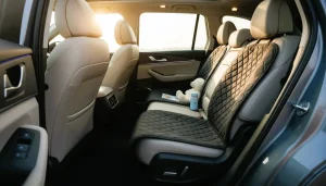 Seat protectors installed, Clean and comfortable car