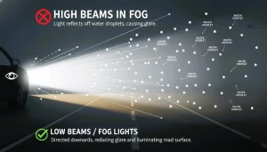 Illustration showing off fog light
