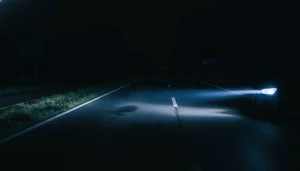 sharp cutoff line, headlight spread