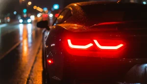 brake lights ON, brake pedal activated, stop signal brightness