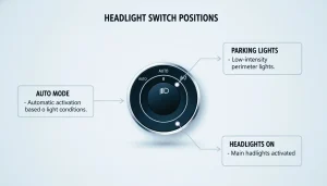 auto-night mode lights, headlight switch, tail light activation