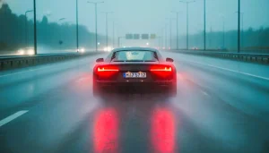 tail lights in rain, fog visibility lights, weather safety lights, rear illumination, wet road safety