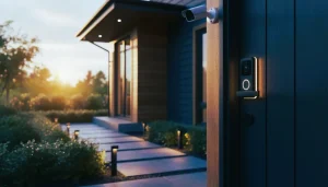 smart door lock, video doorbell, home security devices