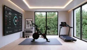 smart home gym, connected fitness devices
