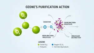 ozone oxidation process, ozone odor removal