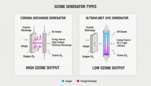 Corona-Entladung-Ozon-Generator, UV-Ozon-Generator 