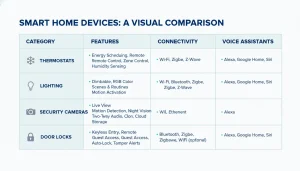 smart home devices comparison, best smart home devices