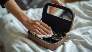 Cleaning and maintaining a travel jewelry case for long-term use
