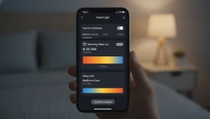 smart lamp app schedule, automation lighting, smart home app