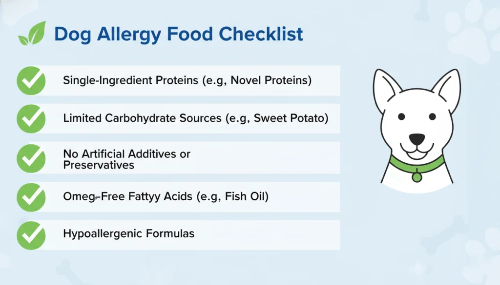 dog food checklist, allergy prevention guide