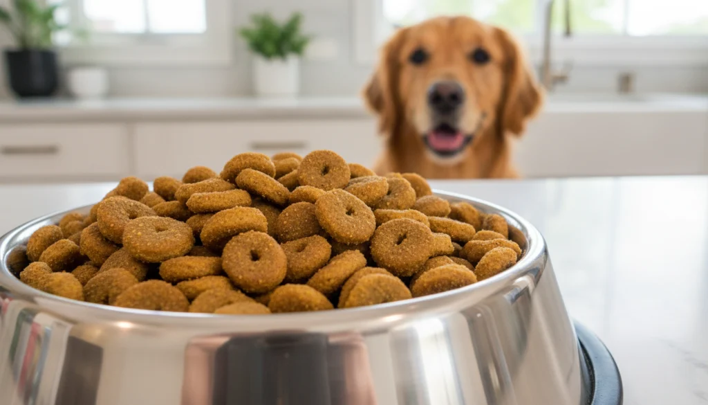 dry dog food, dog kibble, kibble dog diet, dog feeding routine